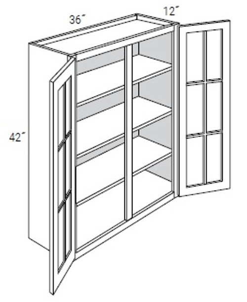 JSI Cabinetry Trenton Slab Kitchen Cabinet - GW3636B-VTS