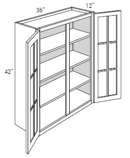 JSI Cabinetry Trenton Slab Kitchen Cabinet - GW3642B-VTS