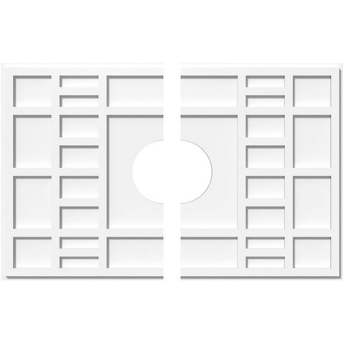 Ekena Millwork Axel Ceiling Medallion - Primed Polyurethaneurethane - CMP36X24BX2-07000