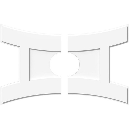 Ekena Millwork Axel Ceiling Medallion - Primed Polyurethaneurethane - CMP36X24HN2-07000