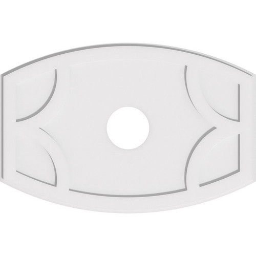 Ekena Millwork Axel Ceiling Medallion - Primed Polyurethaneurethane - CMP36X24KY-06000