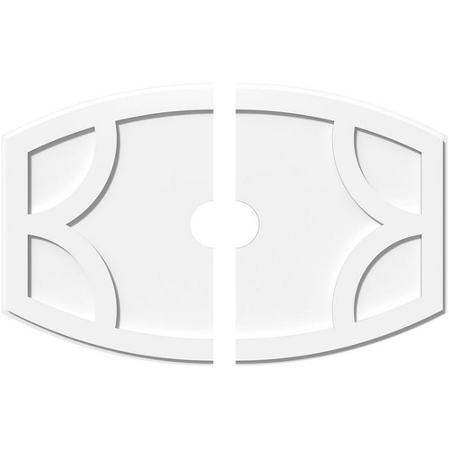 Ekena Millwork Axel Ceiling Medallion - Primed Polyurethaneurethane - CMP36X24KY2-04000