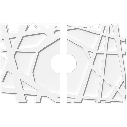 Ekena Millwork Axel Ceiling Medallion - Primed Polyurethaneurethane - CMP36X24NO2-06000