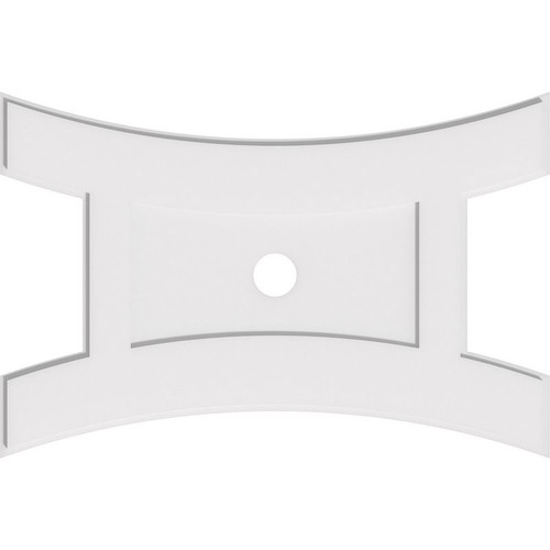 Ekena Millwork Axel Ceiling Medallion - Primed Polyurethaneurethane - CMP38X25HN-03000