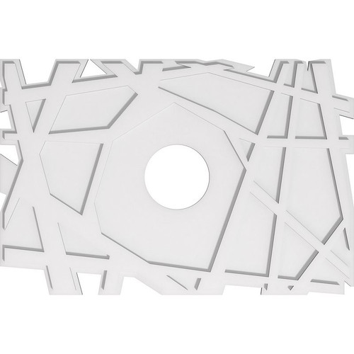 Ekena Millwork Axel Ceiling Medallion - Primed Polyurethaneurethane - CMP38X25NO-07000