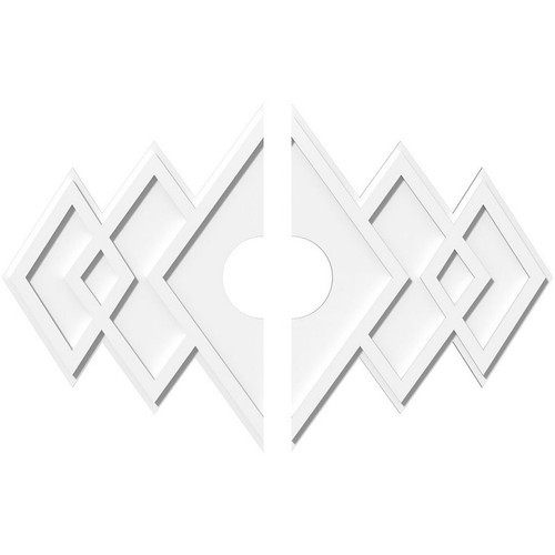 Ekena Millwork Axel Ceiling Medallion - Primed Polyurethaneurethane - CMP38X25ZE2-06000