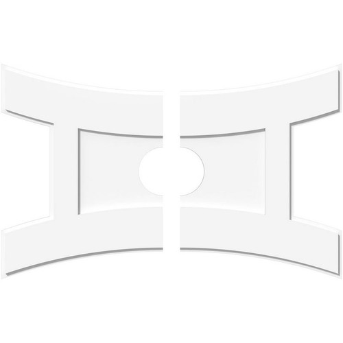 Ekena Millwork Axel Ceiling Medallion - Primed Polyurethaneurethane - CMP40X26HN2-06000