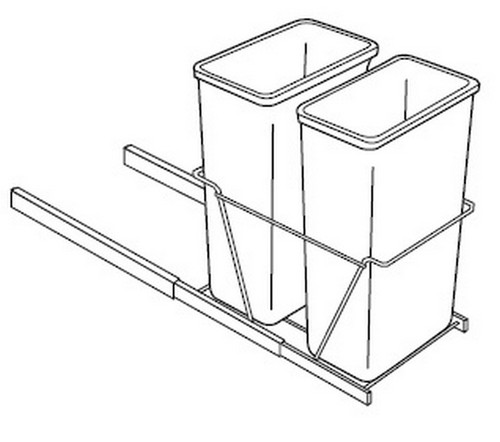 JSI Cabinetry Trenton Slab Kitchen Cabinet - TRASHPO18-VTS