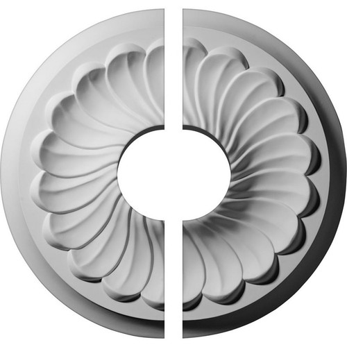 Ekena Millwork Flower Spiral Ceiling Medallion - Primed Polyurethane - CM12FL2-03500