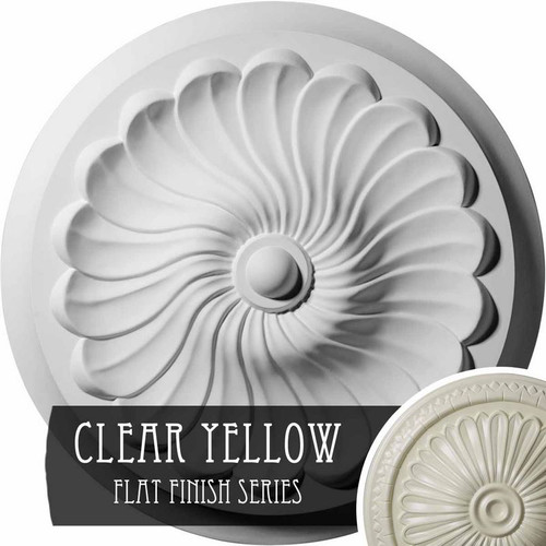 Ekena Millwork Flower Spiral Ceiling Medallion - Primed Polyurethane - CM12FLCYF