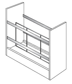 JSI Cabinetry Trenton Slab Kitchen Cabinet - TRAYDIVPO-VTS