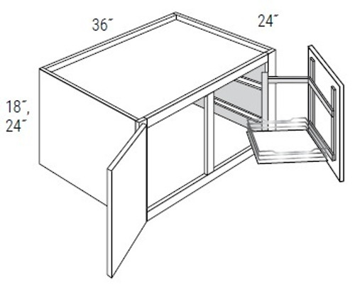 JSI Cabinetry Essex Castle Kitchen Cabinet - W362424APPPULL-VEC