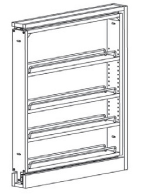 JSI Cabinetry Essex Castle Kitchen Cabinet - BF3PULL-VEC