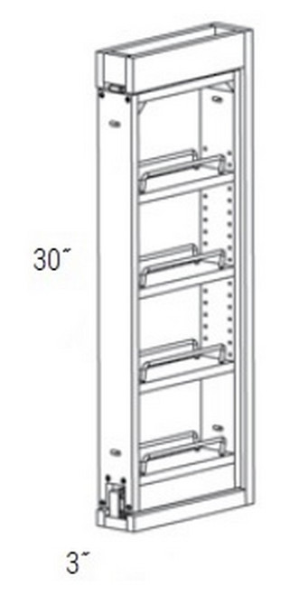 JSI Cabinetry Essex Castle Kitchen Cabinet - WF330PULL-SFTCLOSE-VEC