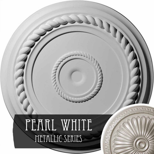 Ekena Millwork Alexandria Rope Ceiling Medallion - Primed Polyurethane - CM18ALPWS