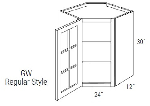 JSI Cabinetry Essex Lunar Kitchen Cabinet - GWDC2436-VEL