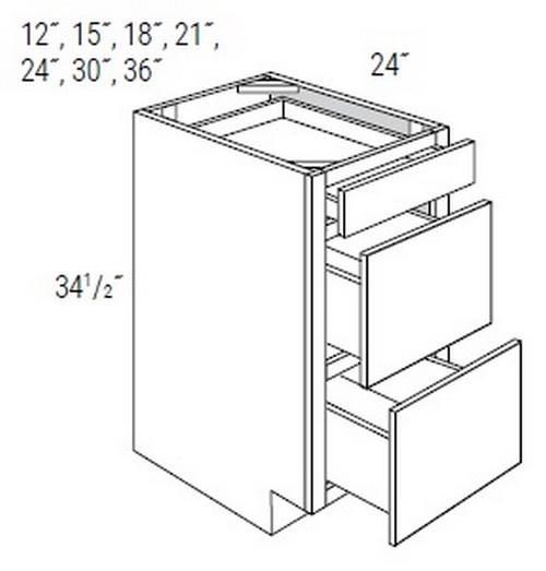 JSI Cabinetry Essex Lunar Kitchen Cabinet - DB30-VEL