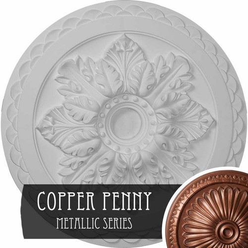 Ekena Millwork Bordeaux Deluxe Ceiling Medallion - Primed Polyurethane - CM23BOCPS