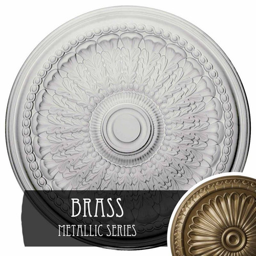 Ekena Millwork Brunswick Ceiling Medallion - Primed Polyurethane - CM27BRBRS