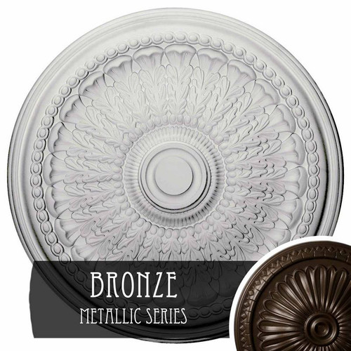 Ekena Millwork Brunswick Ceiling Medallion - Primed Polyurethane - CM27BRBZS