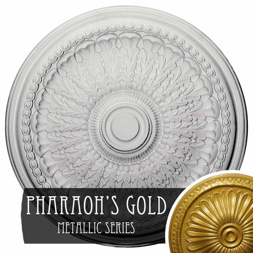 Ekena Millwork Brunswick Ceiling Medallion - Primed Polyurethane - CM27BRPGS