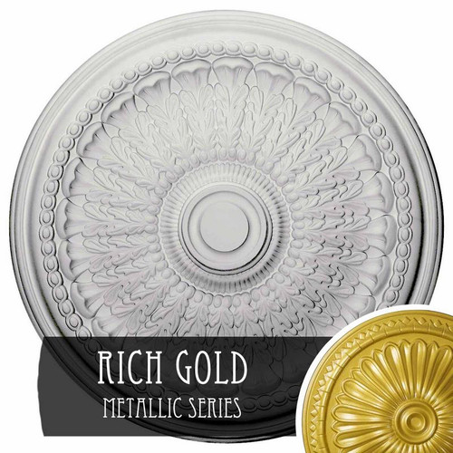 Ekena Millwork Brunswick Ceiling Medallion - Primed Polyurethane - CM27BRRGS