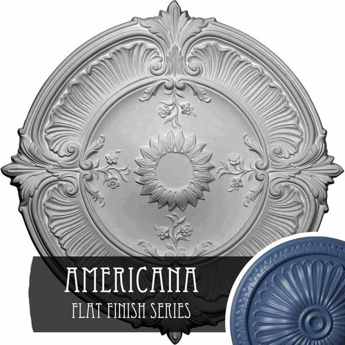 Ekena Millwork Attica Acanthus Leaf Ceiling Medallion - Primed Polyurethane - CM30ATAMF