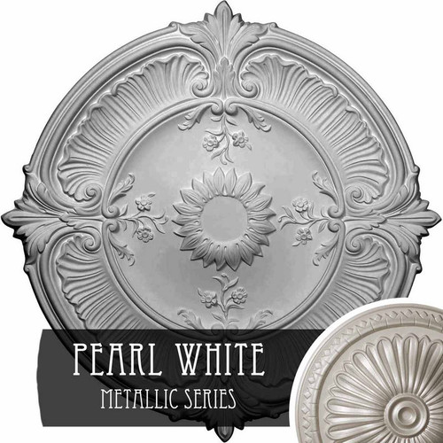 Ekena Millwork Attica Acanthus Leaf Ceiling Medallion - Primed Polyurethane - CM30ATPWS