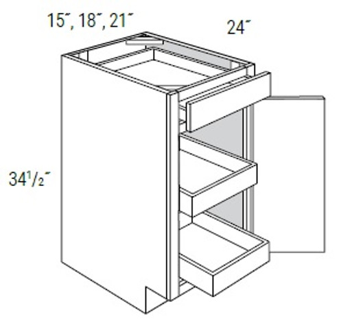 JSI Cabinetry Trenton Recessed Kitchen Cabinet - B18SCRT-VTR