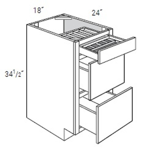 JSI Cabinetry Trenton Recessed Kitchen Cabinet - DB18TTCD18-VTR