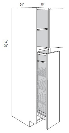 JSI Cabinetry Trenton Recessed Kitchen Cabinet - WP1890PO-VTR