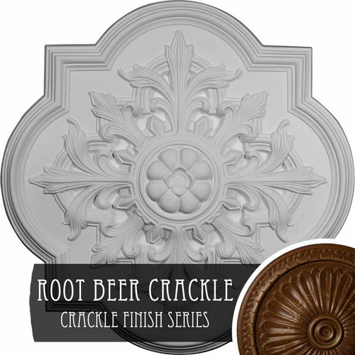 Ekena Millwork Bonetti Ceiling Medallion - Primed Polyurethane - CM34BORBC