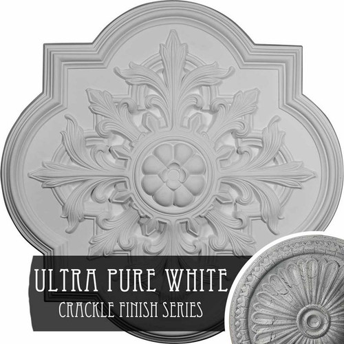 Ekena Millwork Bonetti Ceiling Medallion - Primed Polyurethane - CM34BOUWC