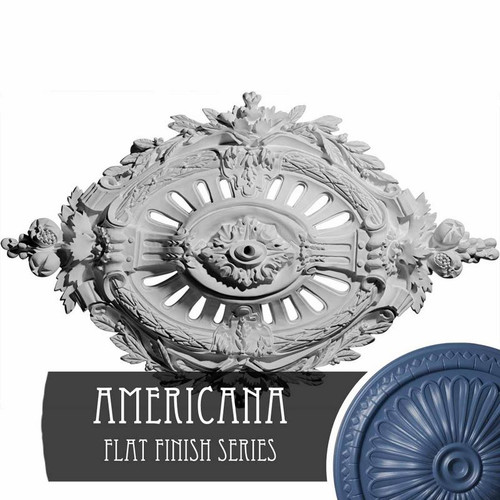 Ekena Millwork Antonio Ceiling Medallion - Primed Polyurethane - CM35X22ANAMF