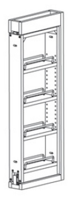 JSI Cabinetry Trenton Recessed Kitchen Cabinet - WF3PULL-VTR