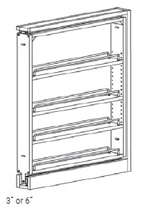 JSI Cabinetry Trenton Recessed Kitchen Cabinet - BF3PULL-SFTCLOSE-VTR