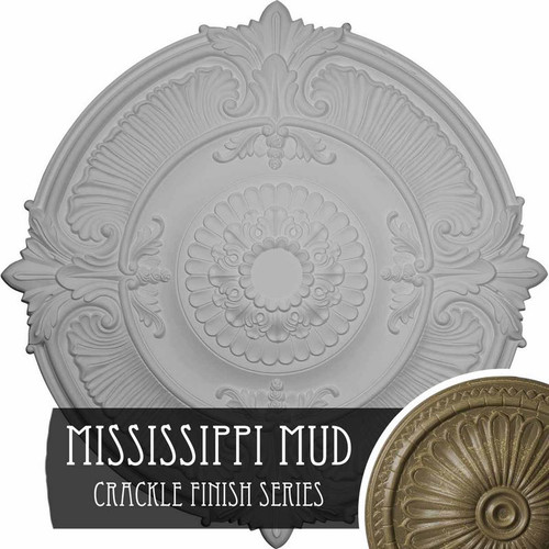 Ekena Millwork Attica Acanthus Leaf Ceiling Medallion - Primed Polyurethane - CM53ATMMC