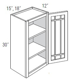 JSI Cabinetry Yarmouth Slab Kitchen Cabinet - PGW1836-KYS