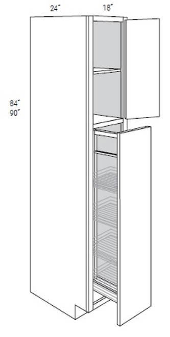 JSI Cabinetry Yarmouth Slab Kitchen Cabinet - WP1890PO-KYS