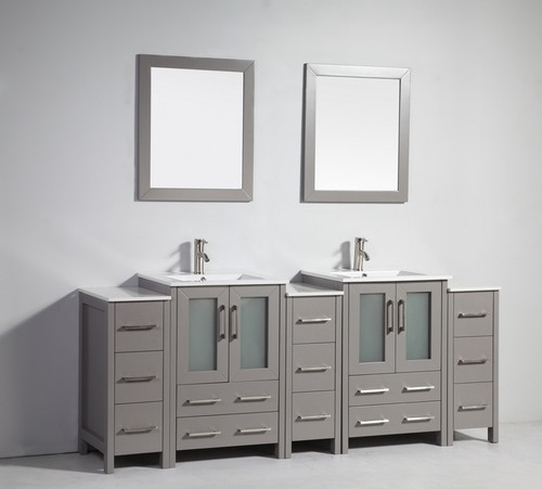 Vanity Art - Bathroom Vanity Set - VA3024-84G - Grey