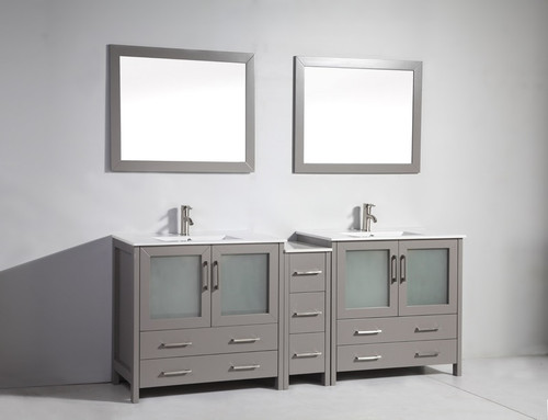 Vanity Art - Bathroom Vanity Set - VA3036-84G - Grey