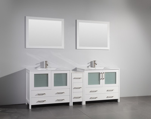 Vanity Art - Bathroom Vanity Set - VA3036-84W - White