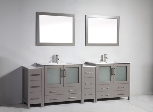 Vanity Art - Bathroom Vanity Set - VA3036-96G - Grey