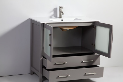 Vanity Art - Bathroom Vanity Set - VA3036G - Grey