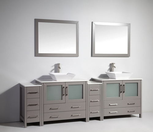 Vanity Art - Bathroom Vanity Set - VA3136-96G - Grey