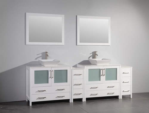 Vanity Art - Bathroom Vanity Set - VA3136-96W - White