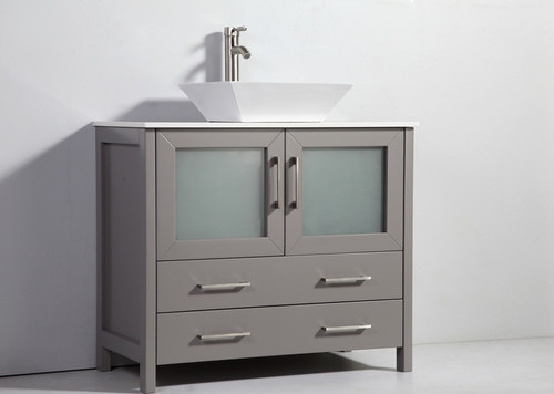 Vanity Art - Bathroom Vanity Set - VA3136G - Grey