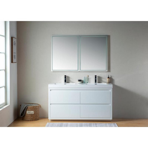 Vanity Art - Bathroom Vanity Set - VA6060DWF - White Finish