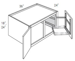 JSI Cabinetry Yarmouth Raised Kitchen Cabinet - W361824APPPULL-KYM