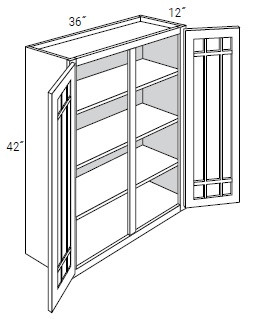 JSI Cabinetry Yarmouth Raised Kitchen Cabinet - PGW3630B-KYM